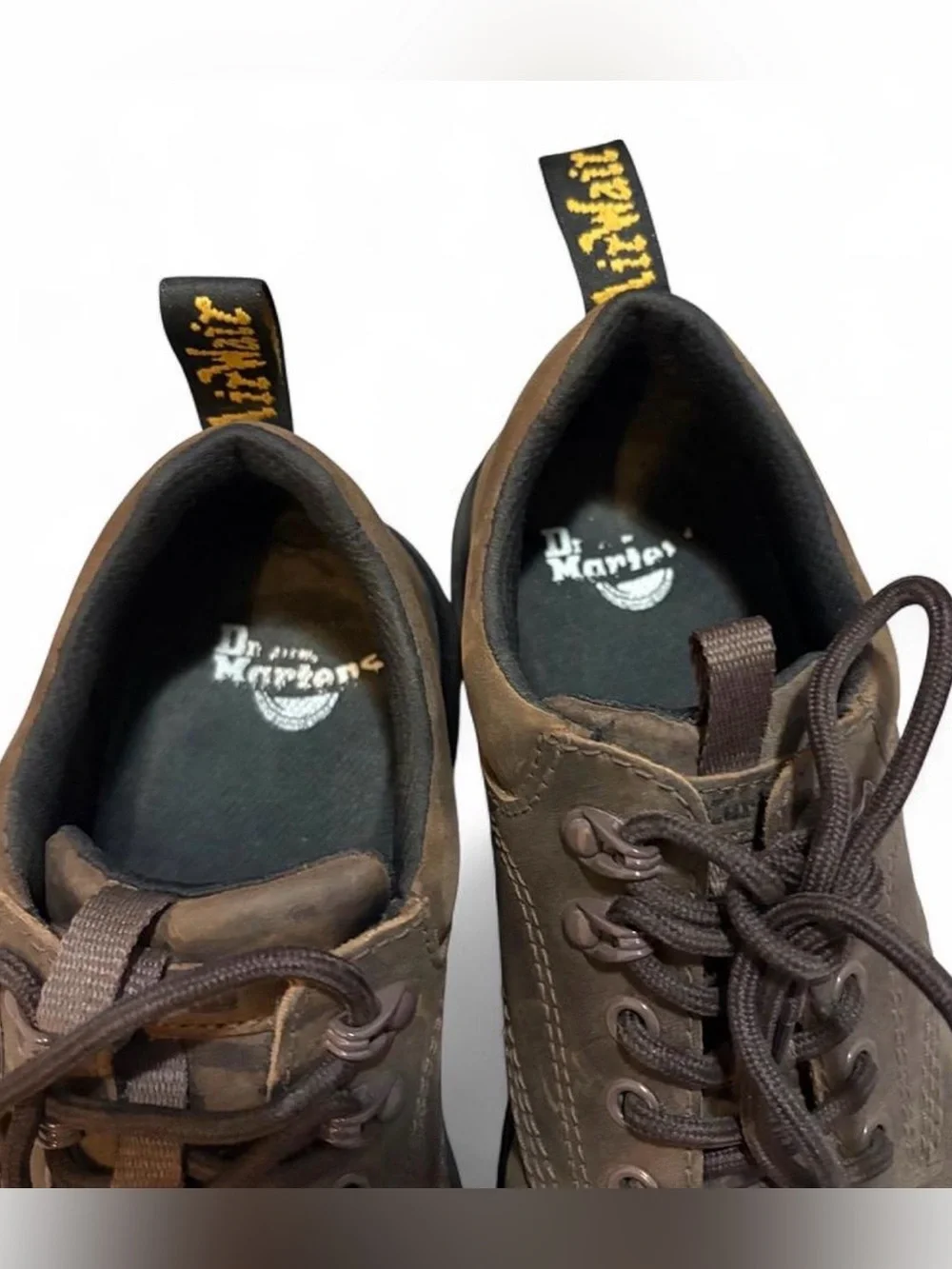 Dr. Martens Men's Brown Leather Lace-Up Oxfords